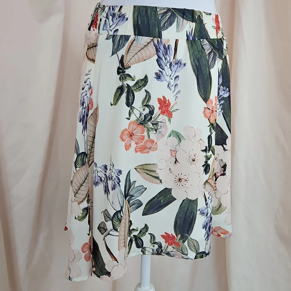 Show Me Your Mumu Floral A-Line Skirt Womens Medium Tropical Summer Retro Skater